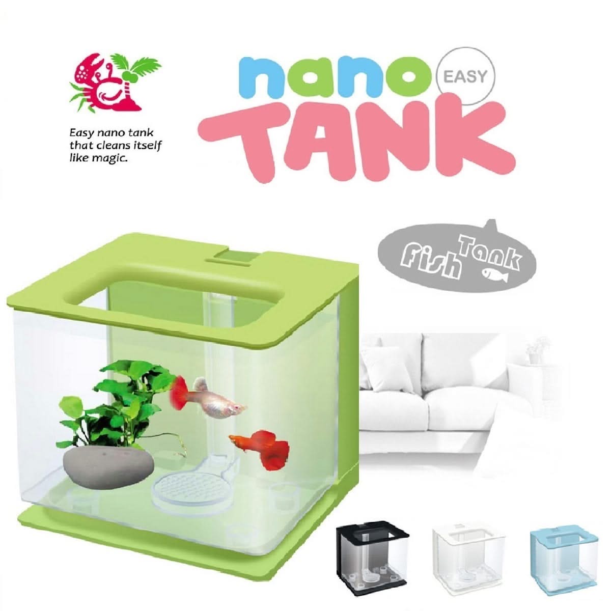 Self-cleaning fish tank