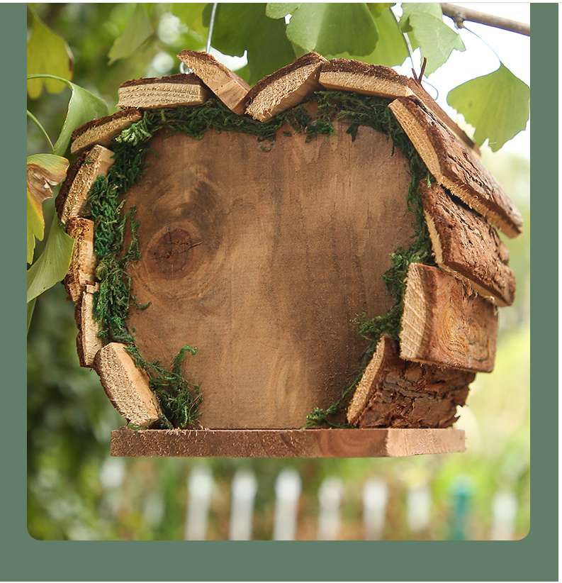 Wooden Hanging Birds Box