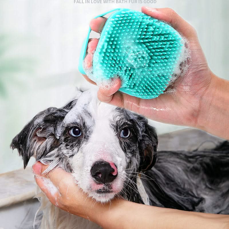 Pet silicone bath brush