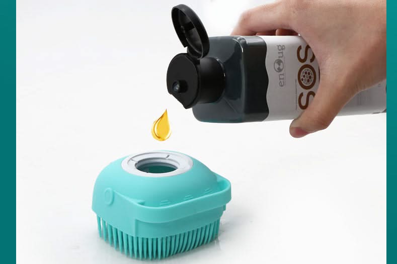 Pet silicone bath brush