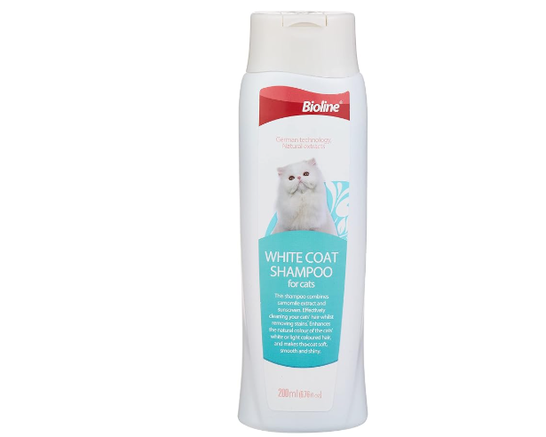Bioline white coat shampoo for cat 200ml multicolor