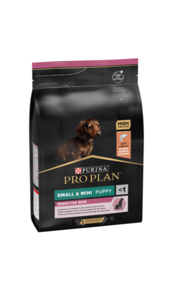 Purina Pro Plan Small and Mini Puppy Sensitive Skin, Dry Dog food with Salmon